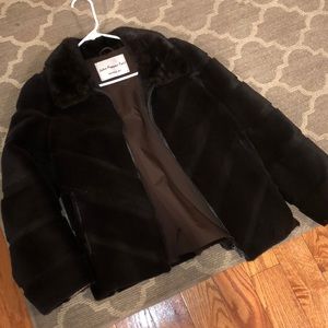 Sheared mink brown coat. REAL FUR